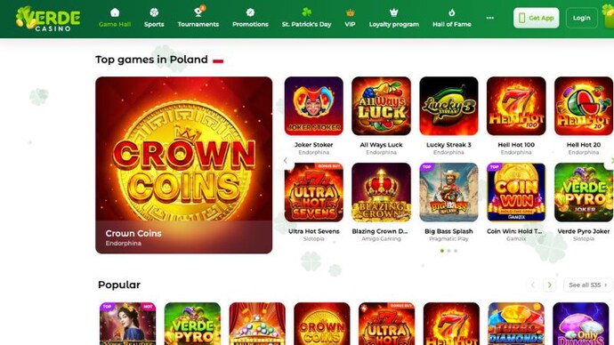 Verde Casino screenshot